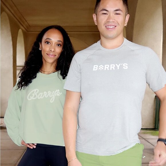 LULULEMON x Barry's KOHLRABI GREEN PERFECTLY OVERSIZED CROPPED CREW - Picture 2 of 3